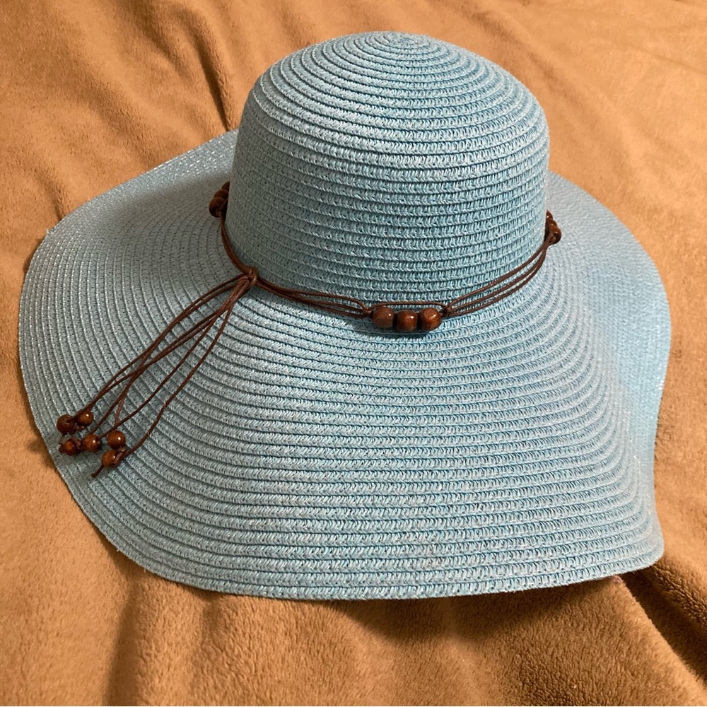 NWOT A & O International Vintage 80s 90s Sun Hat Blue Women's One Size - Picture 7 of 9